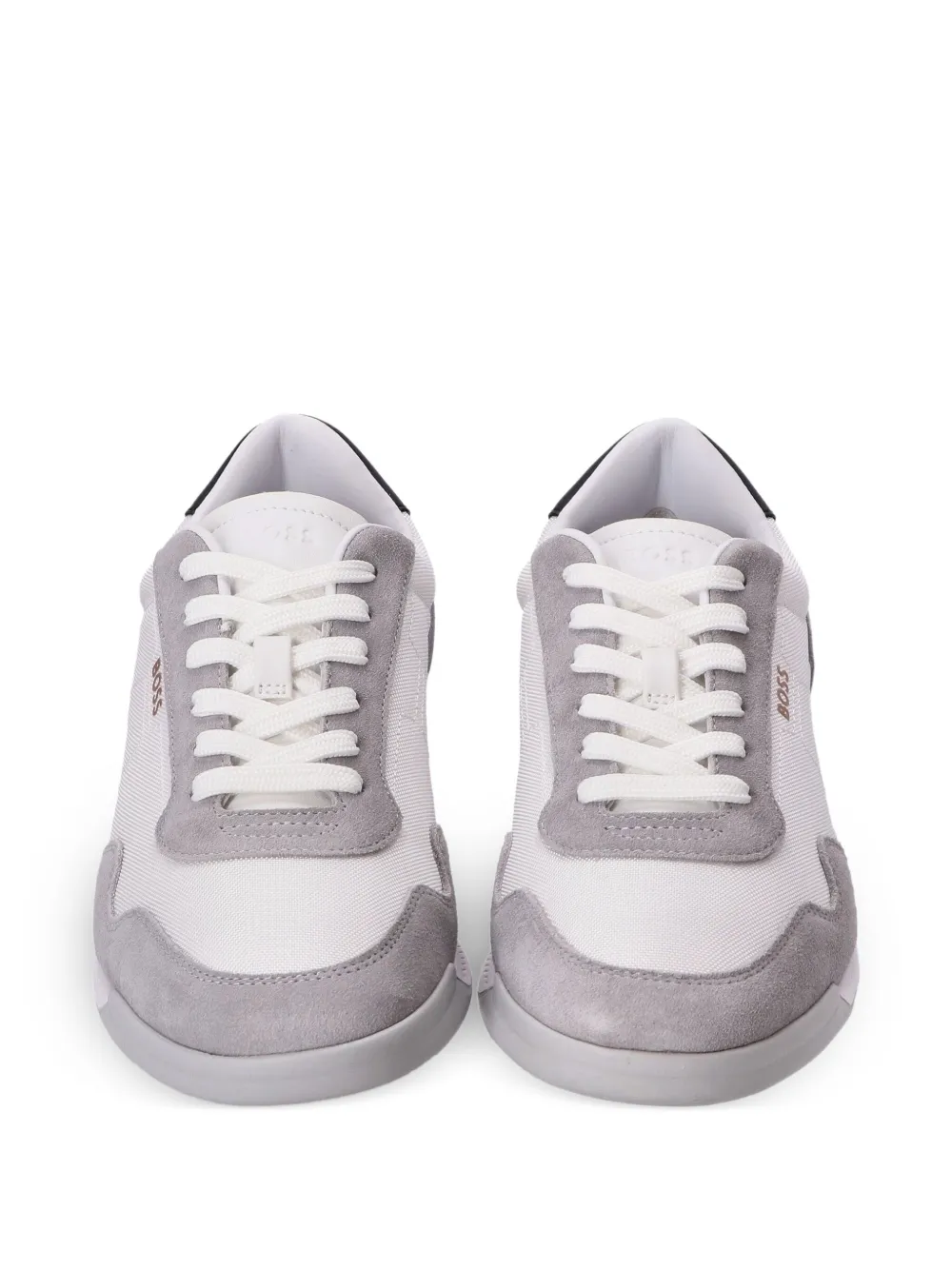 BOSS Athletic sneakers met suède vlakken Wit