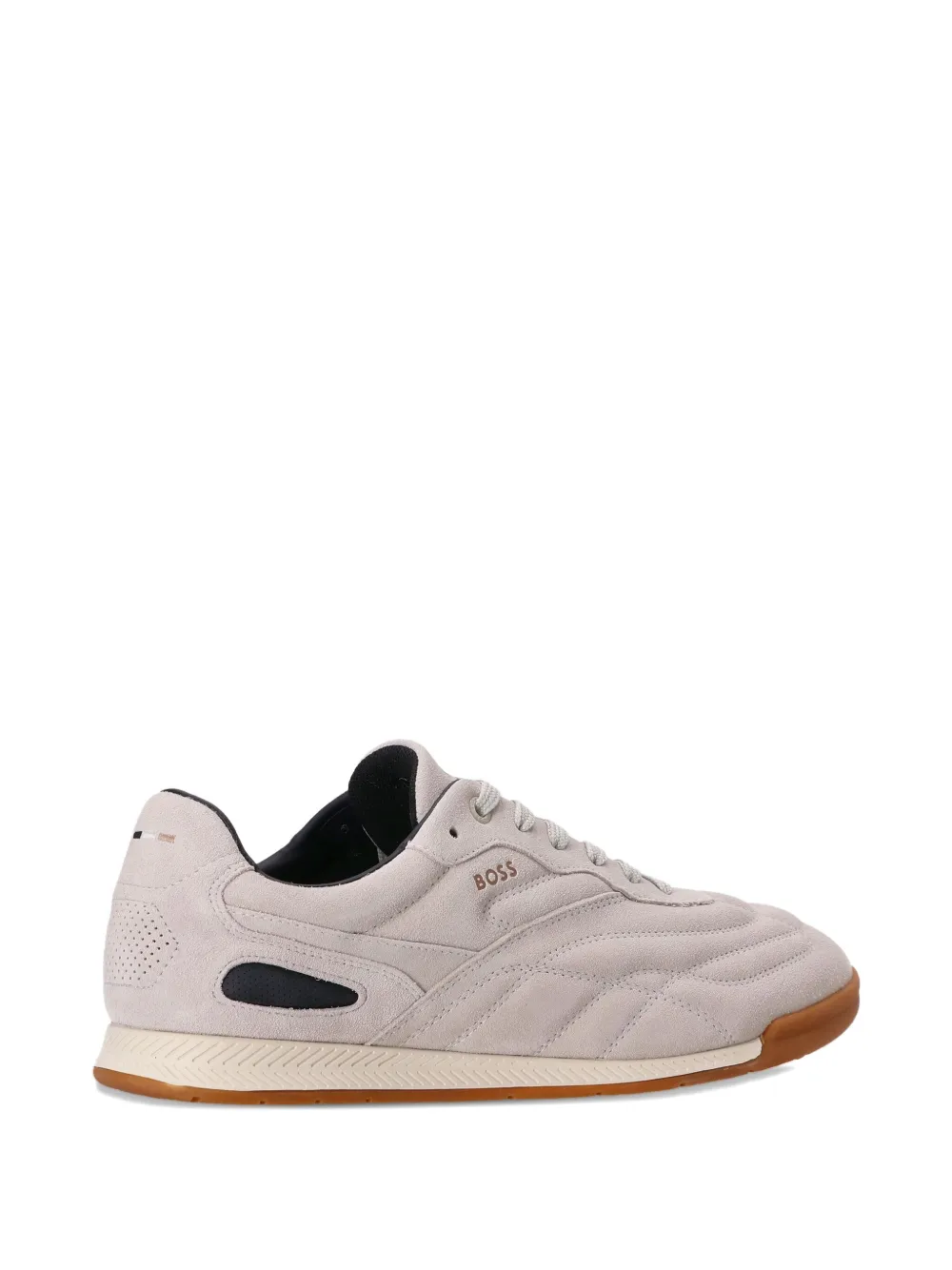 BOSS Sneakers met suède vlak Beige