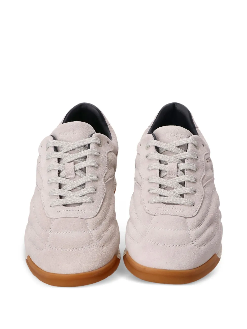BOSS Sneakers met suède vlak Beige