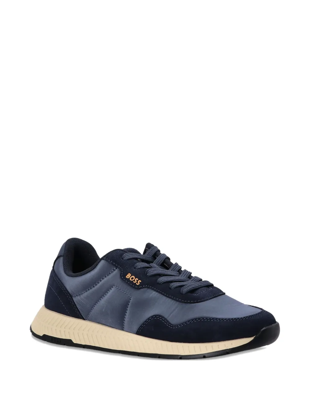 BOSS suede-panelled sneakers Blue