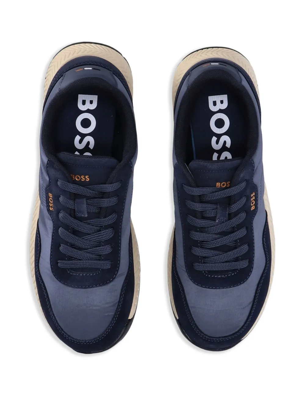 BOSS suede-panelled sneakers Blue