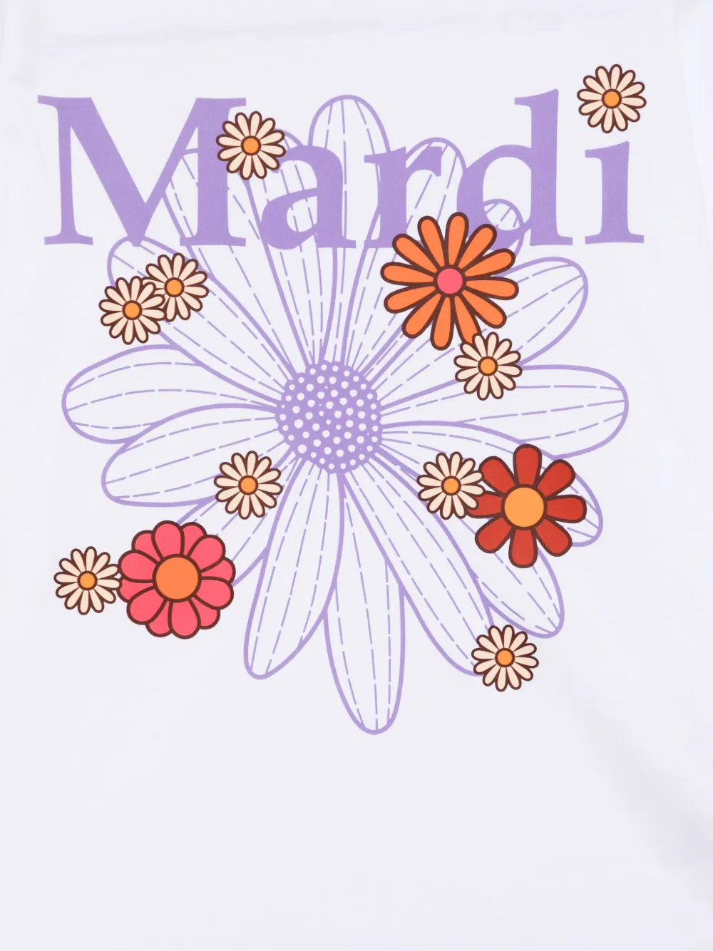 Mardi Mercredi Les Petites T-shirt met logoprint Wit