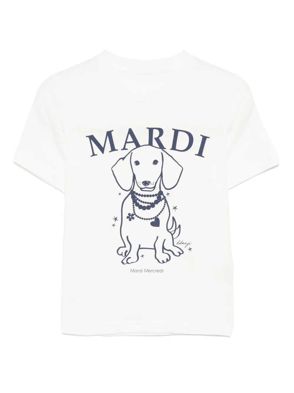 Mardi Mercredi Les Petites グラフィック Tシャツ - ホワイト Mardi Mercredi Les Petites グラフィック Tシャツ - ホワイト