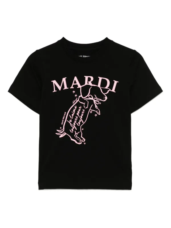 TSHIRT SWING THE TAIL DDANJI FLOWER CHOKER_OATMEAL BLACK