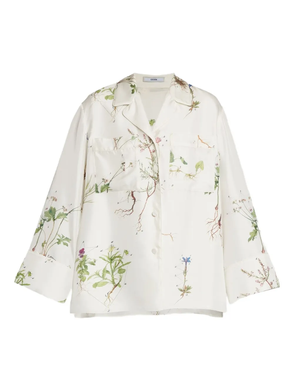 ERDEM FLORAL-PRINT SILK SHIRT