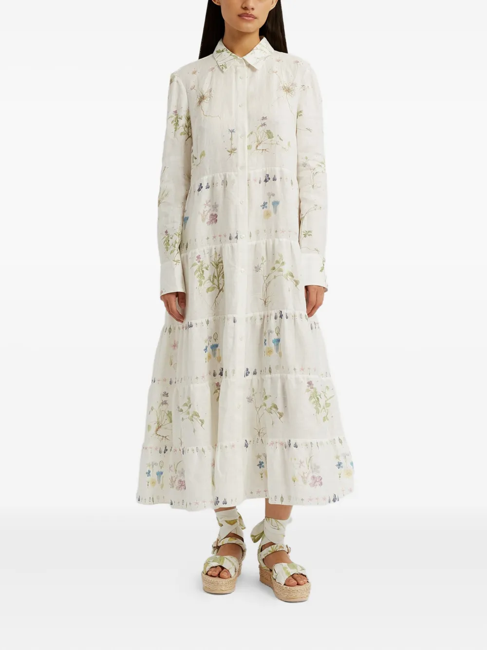 ERDEM LONG-SLEEVE SHIRT DRESS 