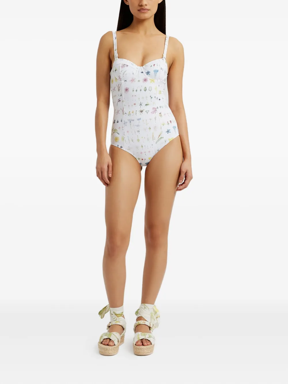 ERDEM FLORAL-PRINT SWIMSUIT