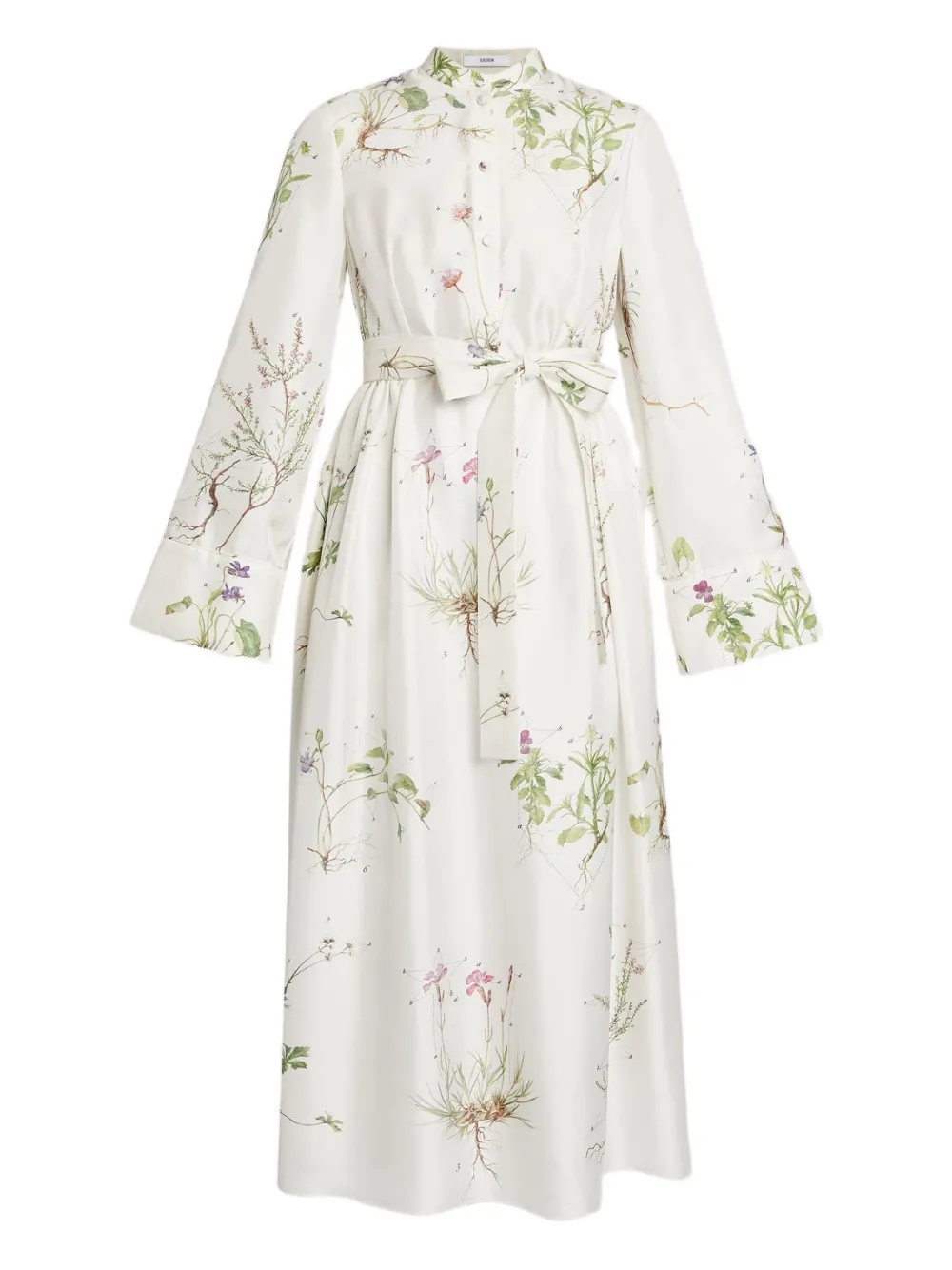 ERDEM Midi-jurk met lange mouwen Wit