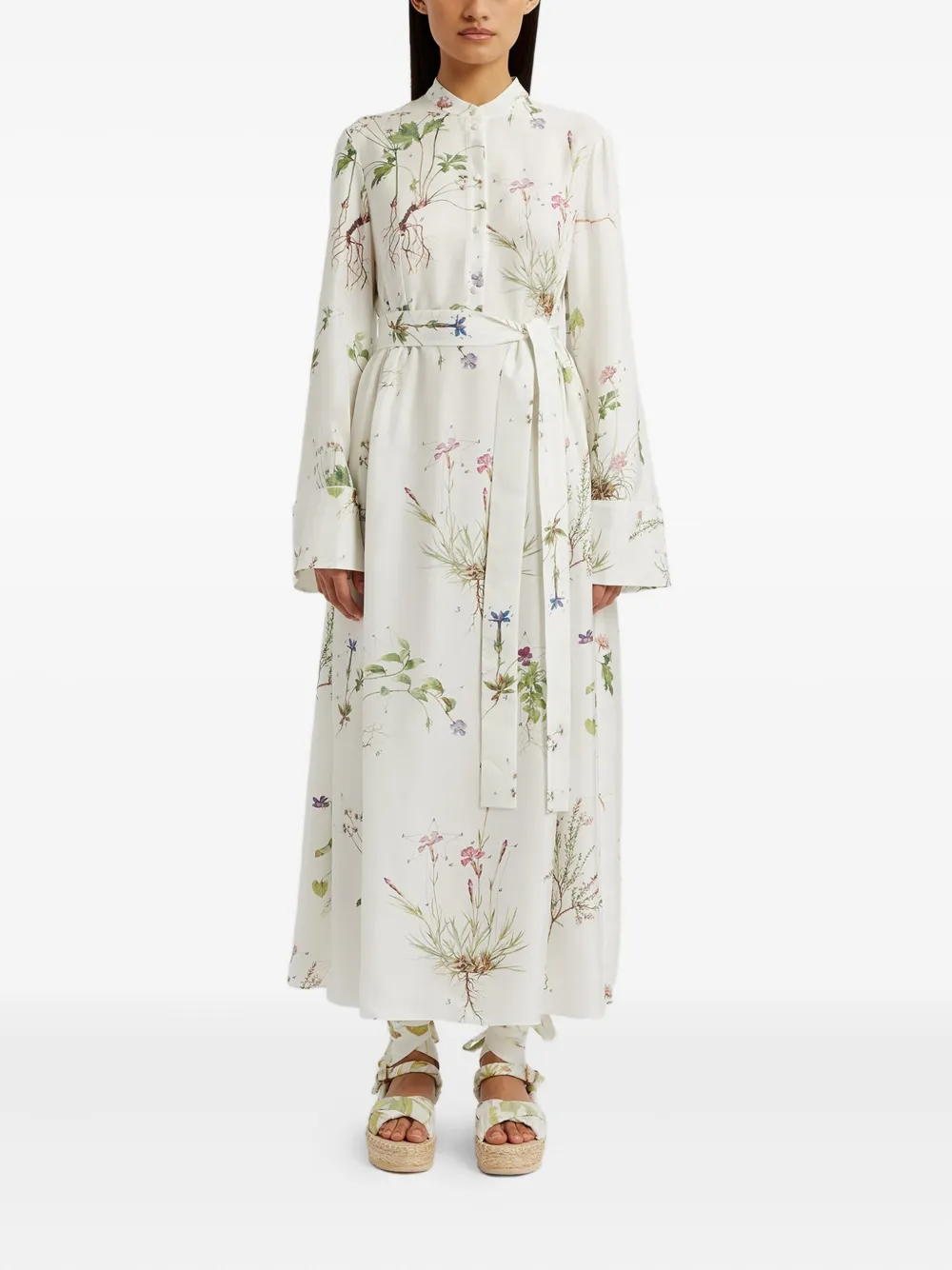ERDEM Midi-jurk met lange mouwen - Wit