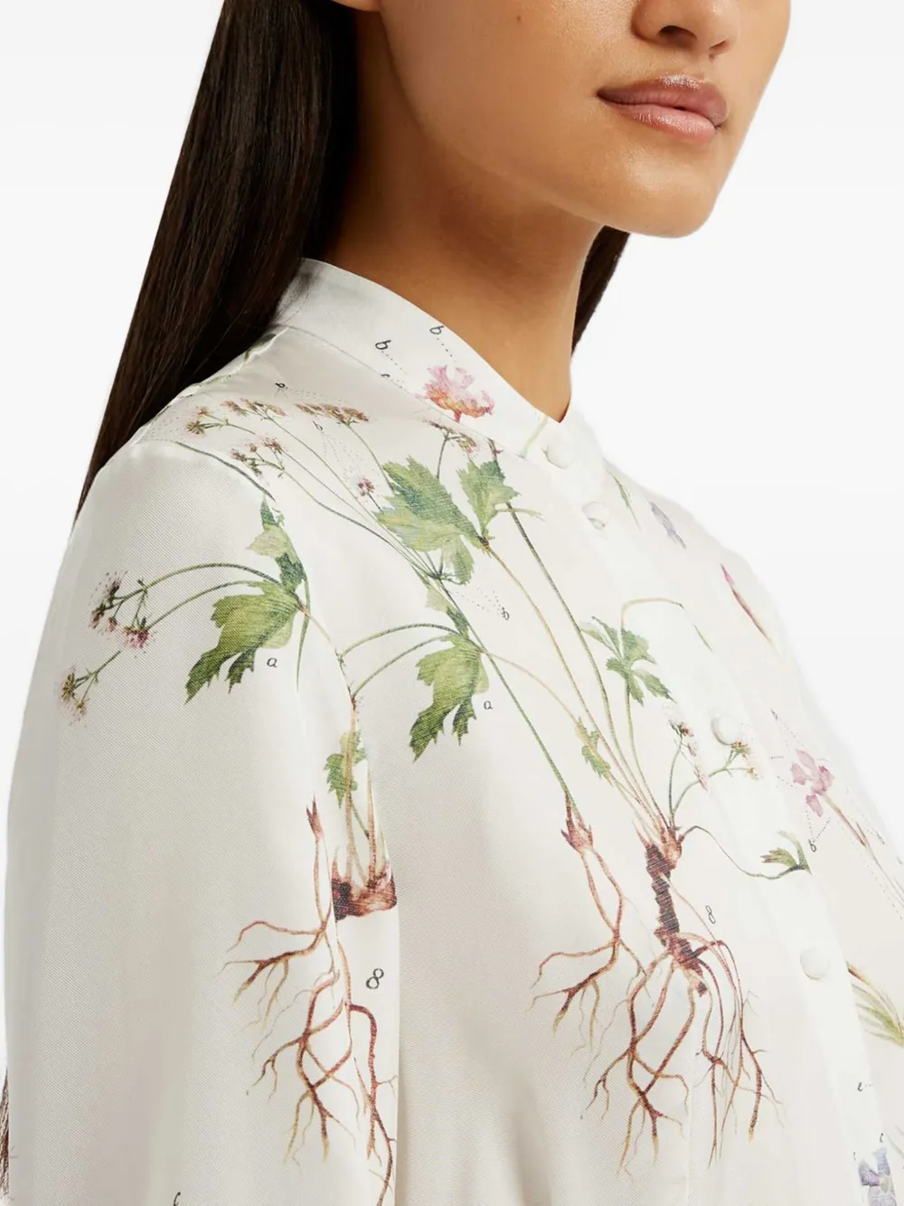 ERDEM Midi-jurk met lange mouwen Wit