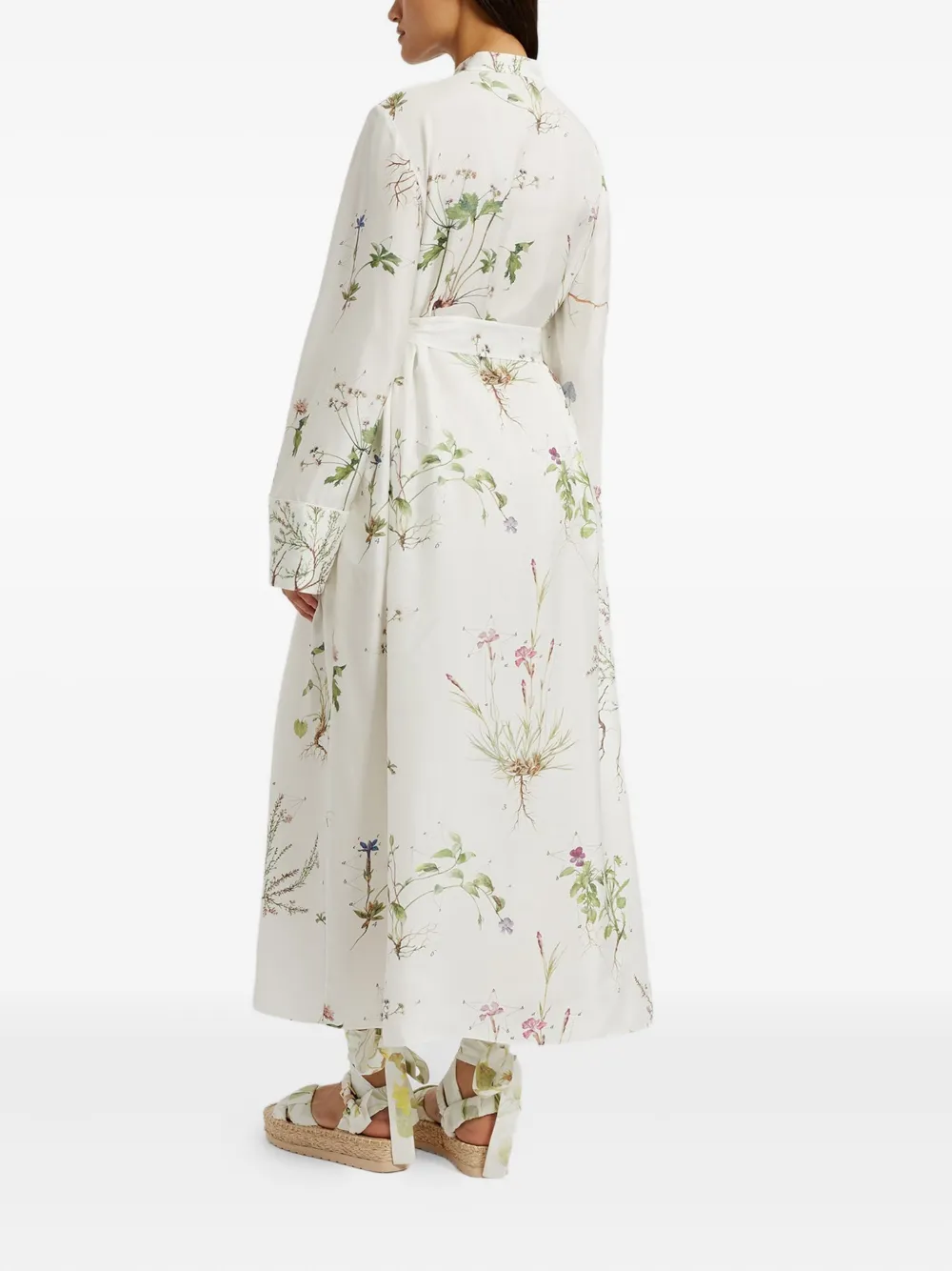 ERDEM Midi-jurk met lange mouwen Wit
