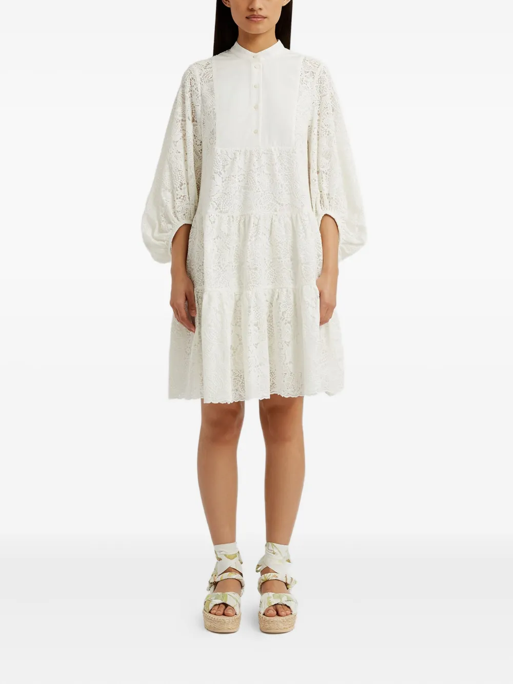 ERDEM Mini-jurk met halve mouwen - Wit