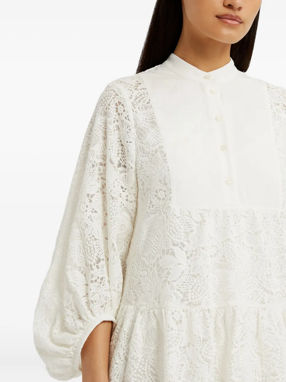 ERDEM HALF-SLEEVE MINI DRESS 
