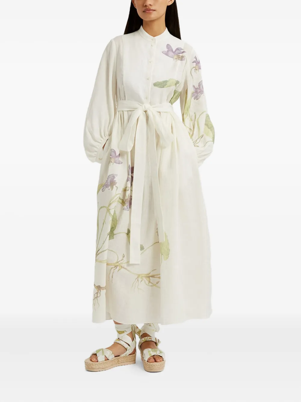 ERDEM FLORAL-PRINT MIDI DRESS 