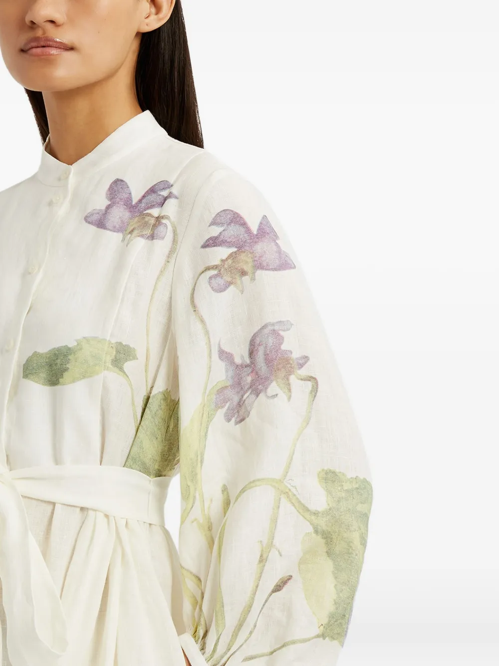 Shop Erdem Floral-print Midi Dress