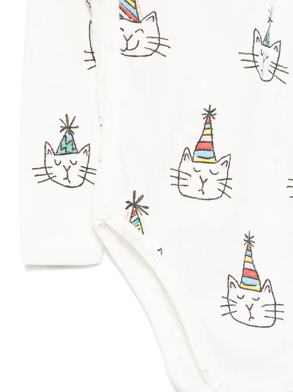 Stella McCartney Kids Twee rompers met kattenprint - Wit