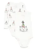 Stella McCartney Kids cat-print bodies (set of two) - White