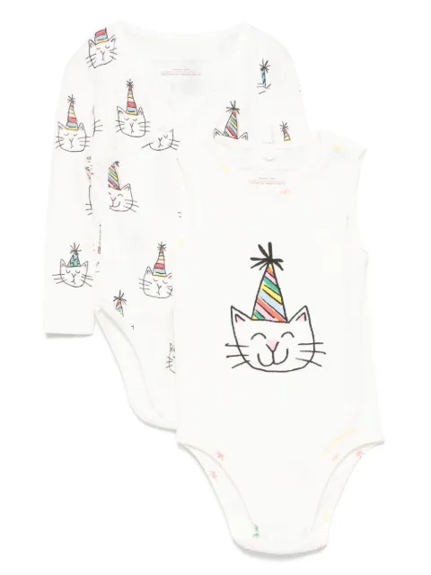 Stella McCartney Kids cat-print bodies (set of two)