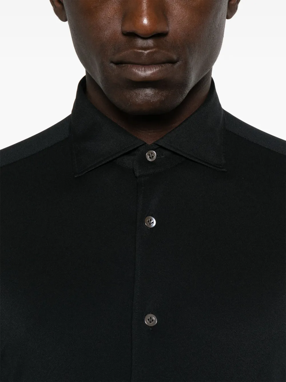 Mazzarelli Jersey overhemd Zwart