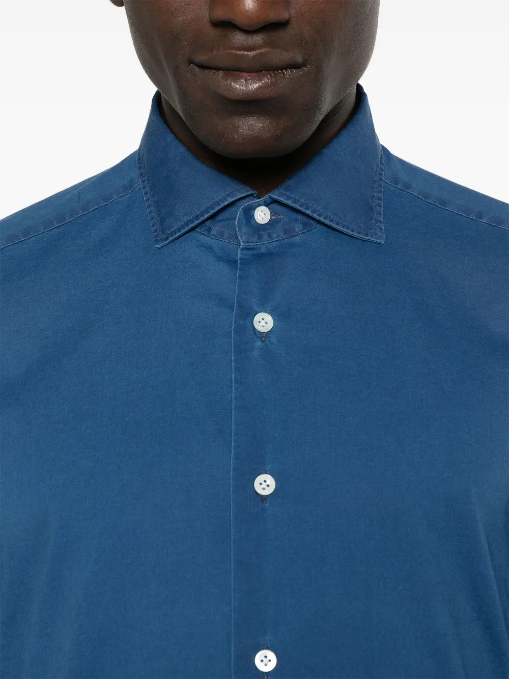 Mazzarelli Katoenen overhemd Blauw