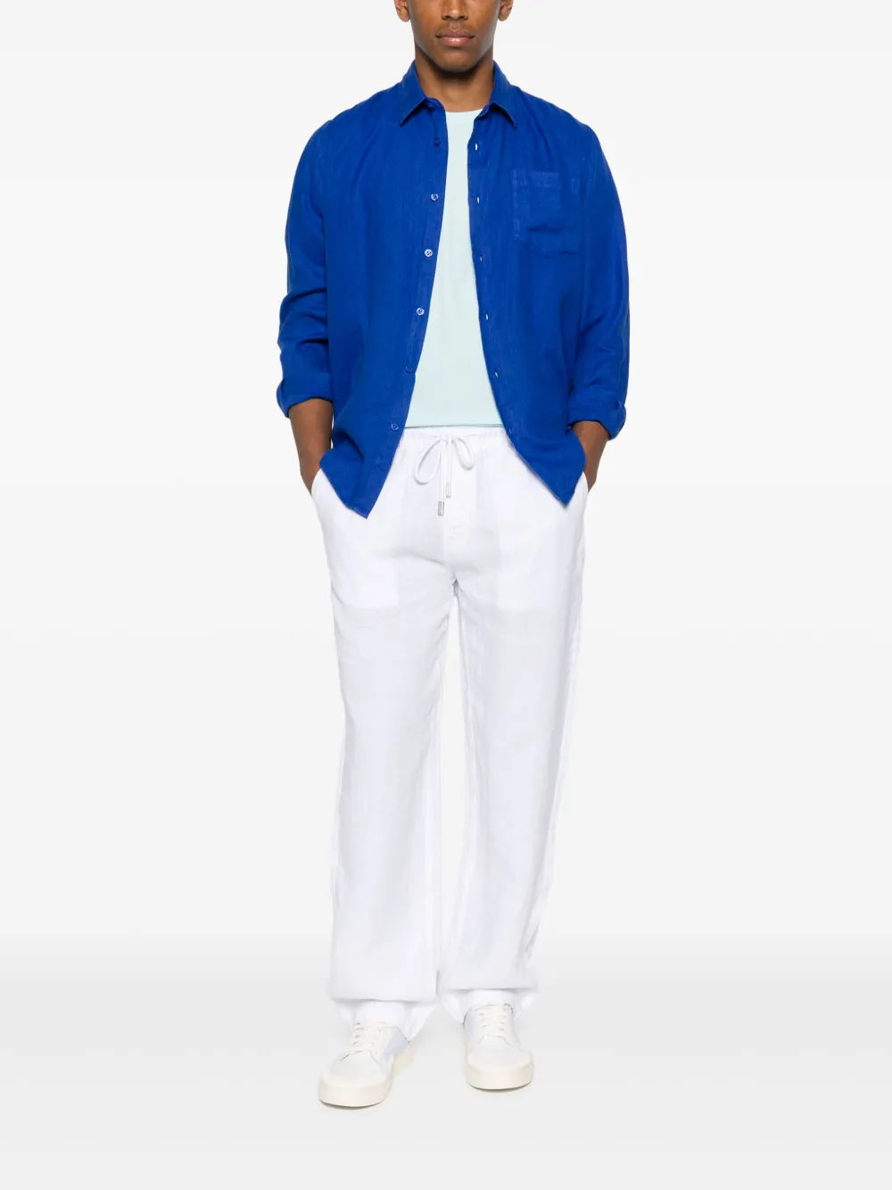 Vilebrequin linen track pants - Wit