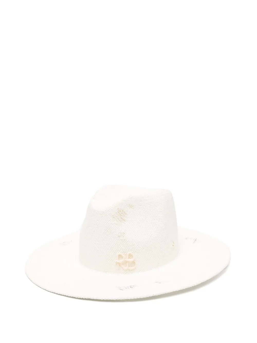 Ruslan Baginskiy Fedora hoed met monogram Wit