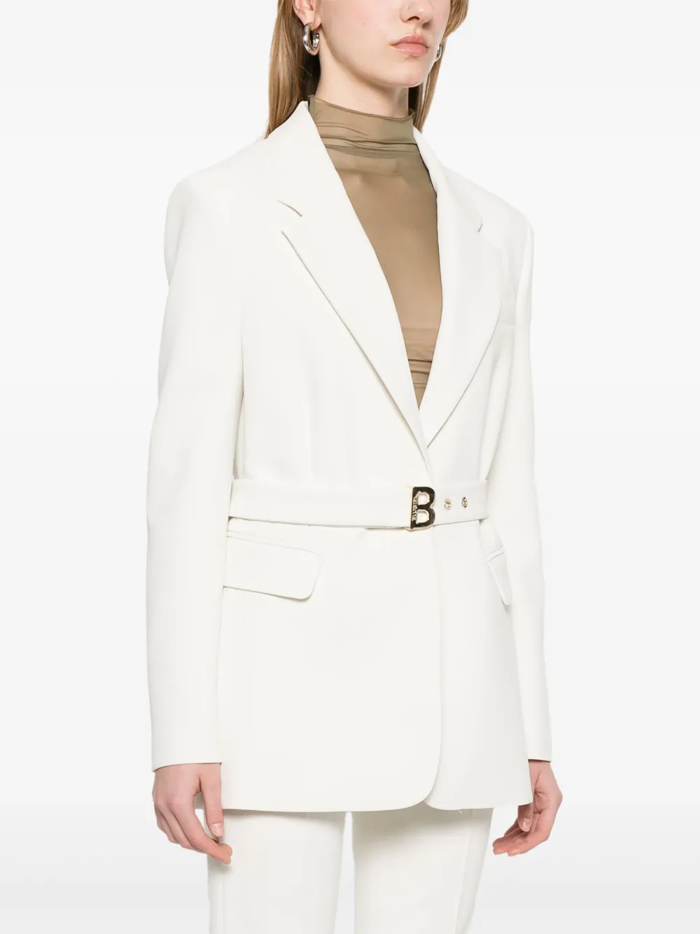 Blugirl Blazer met ceintuur Wit