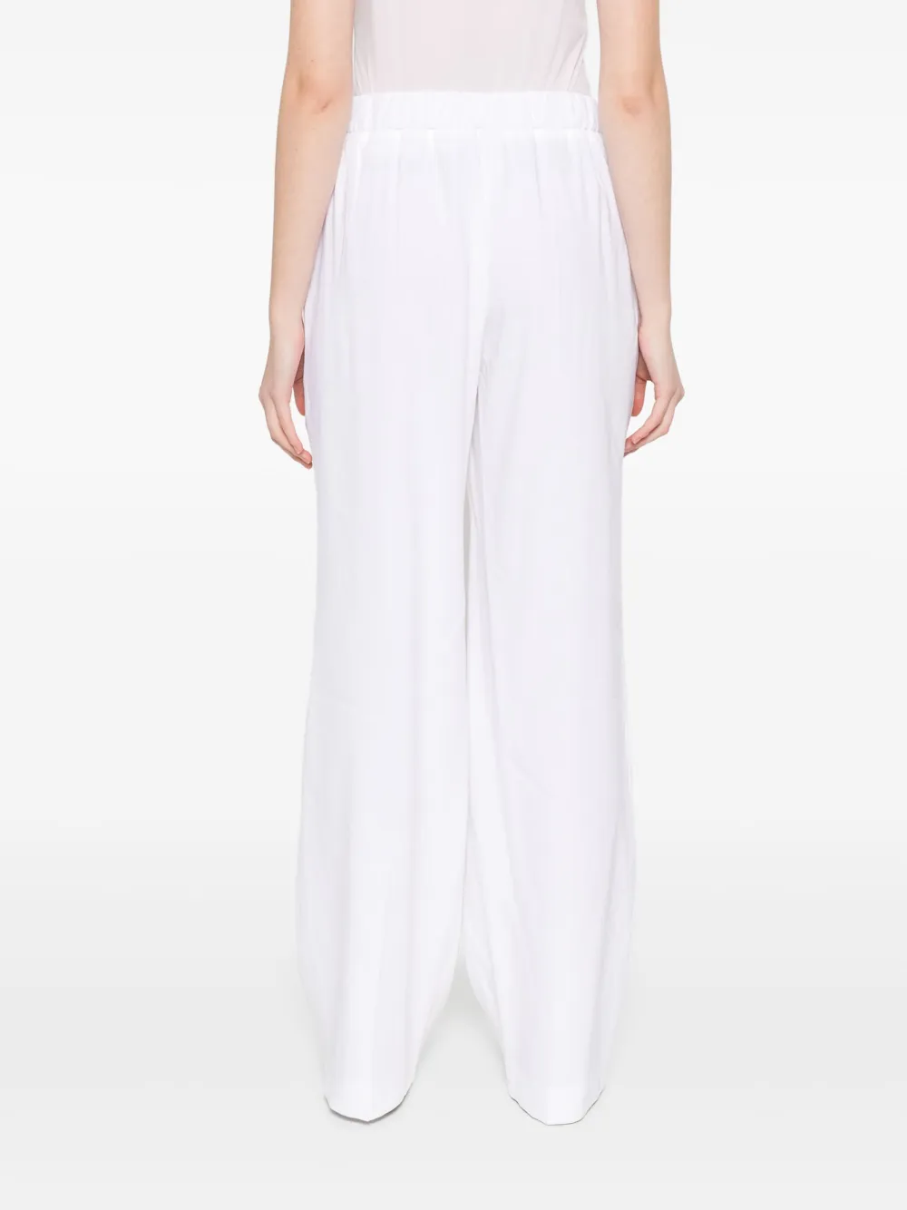 BOSS Broek met geplooid detail Wit