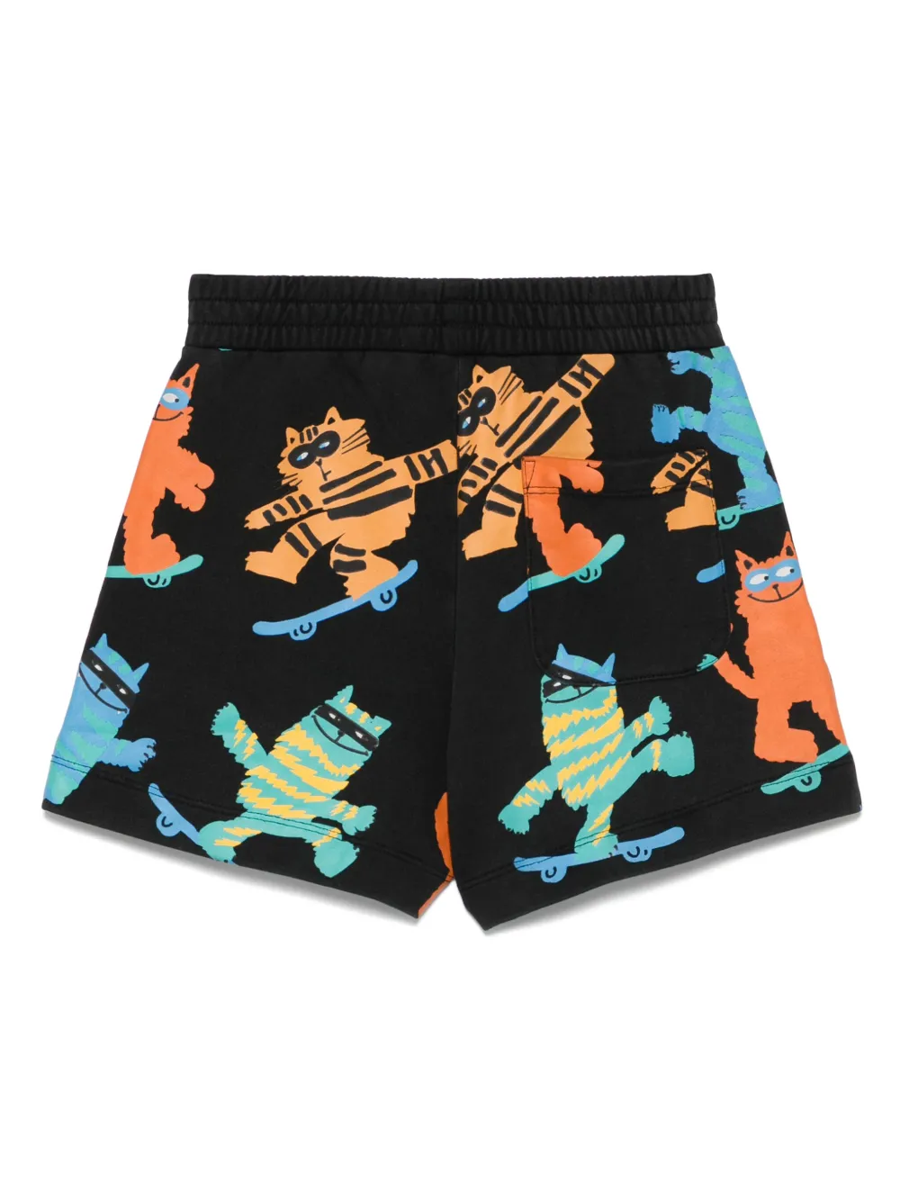 Stella McCartney Kids Shorts met kattenprint Zwart