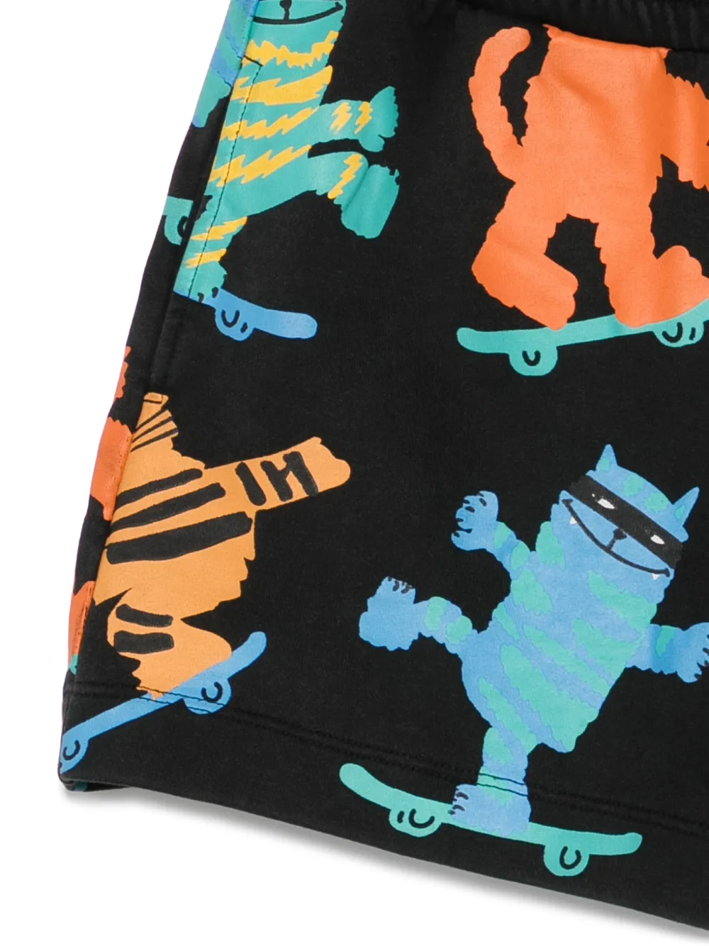 Stella McCartney Kids Shorts met kattenprint Zwart
