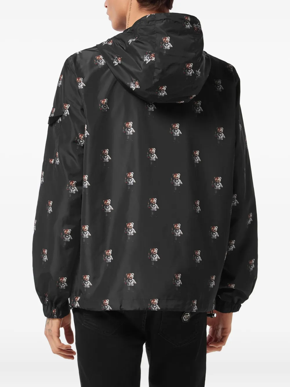 Philipp Plein Teddy Bear jack met capuchon Zwart