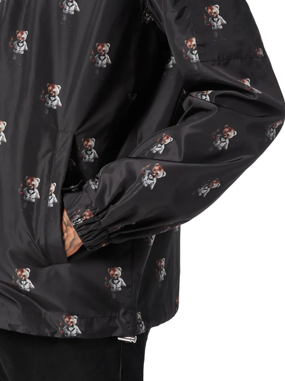 Philipp Plein Teddy Bear jack met capuchon Zwart
