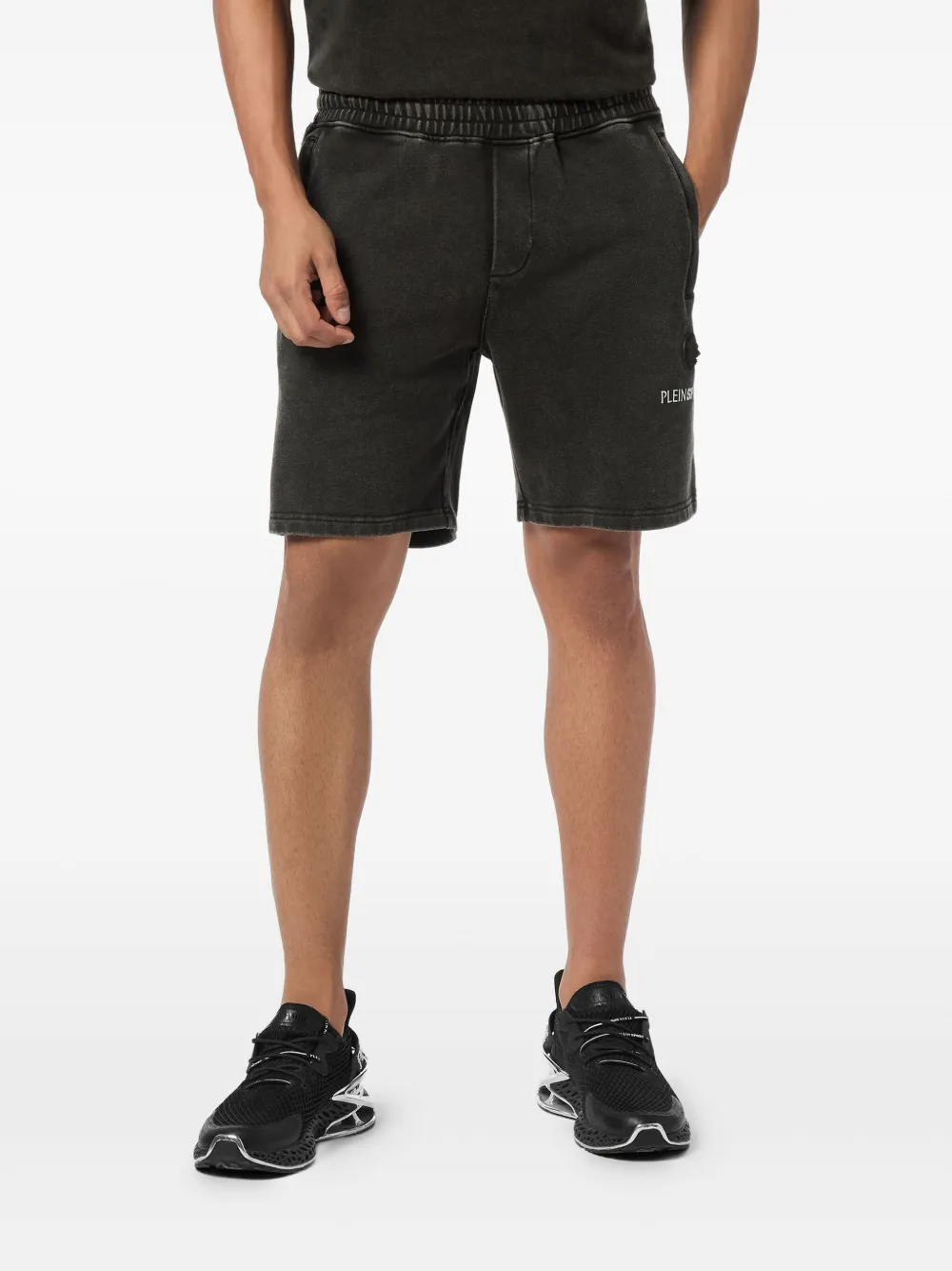 Plein Sport logo-print cold-dye shorts | Track & Running Shorts | Image 2