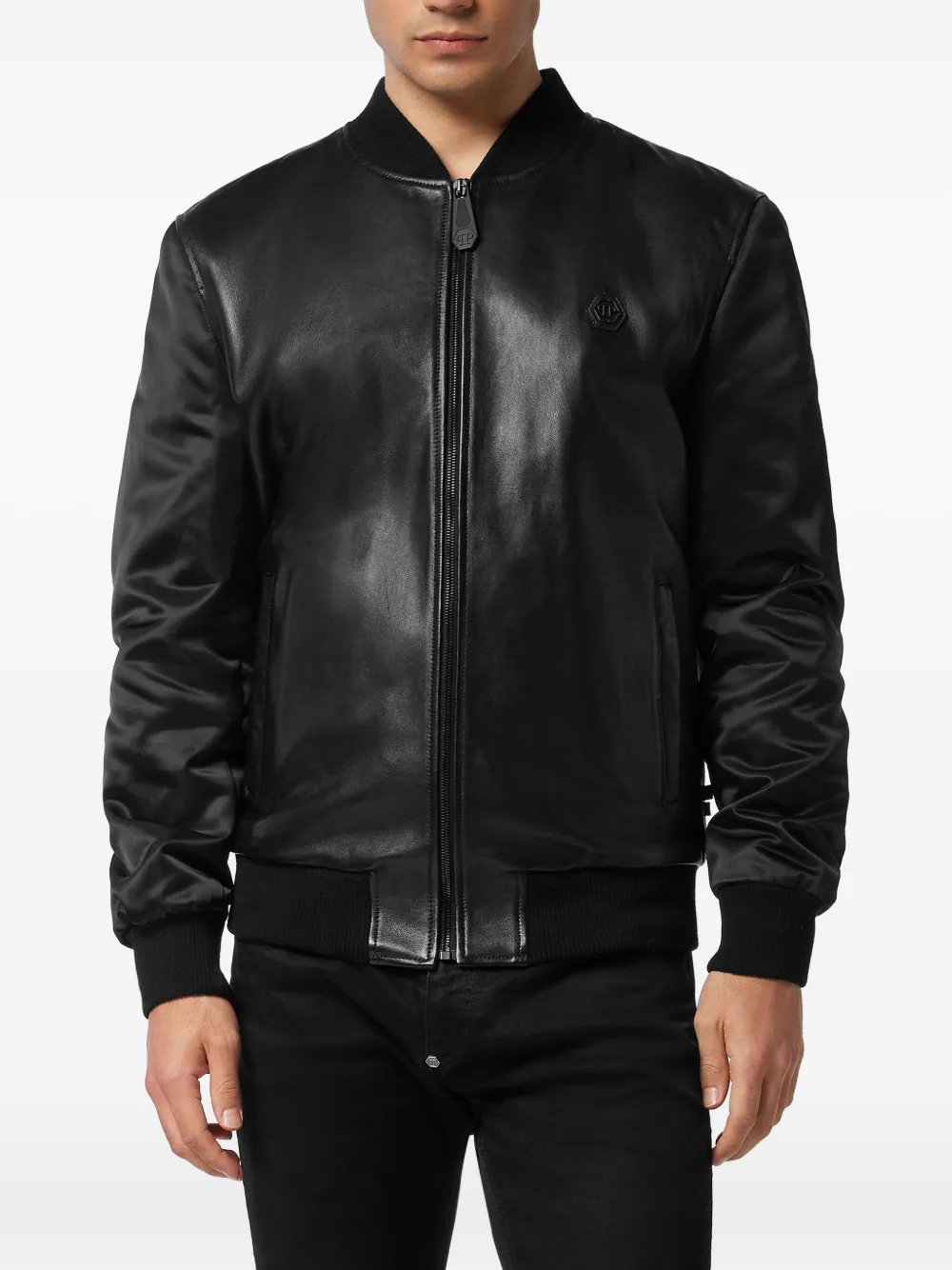 Philipp Plein logo-print bomber jacket | Leather Jackets | Image 2