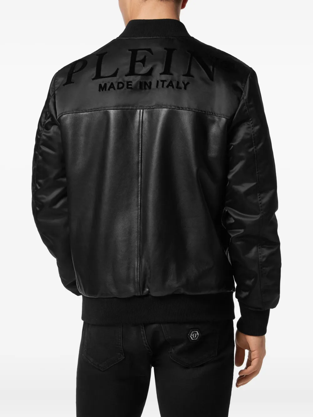 Philipp Plein Bomberjack met logoprint Zwart