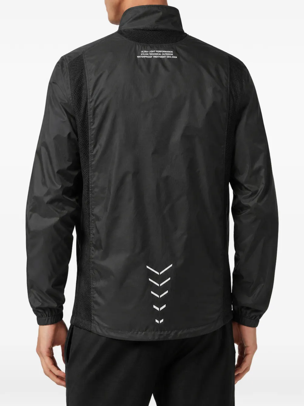 Plein Sport logo-print zip-up jacket Zwart