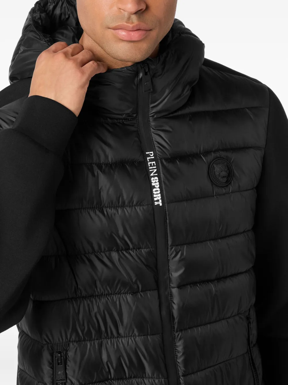 Plein Sport Gevoerd jack met capuchon Zwart