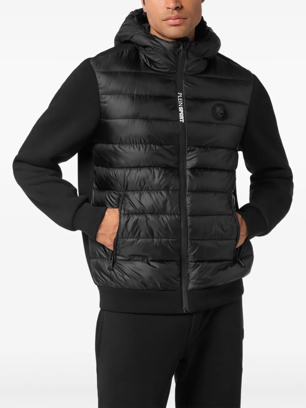 Plein Sport Gevoerd jack met capuchon Zwart