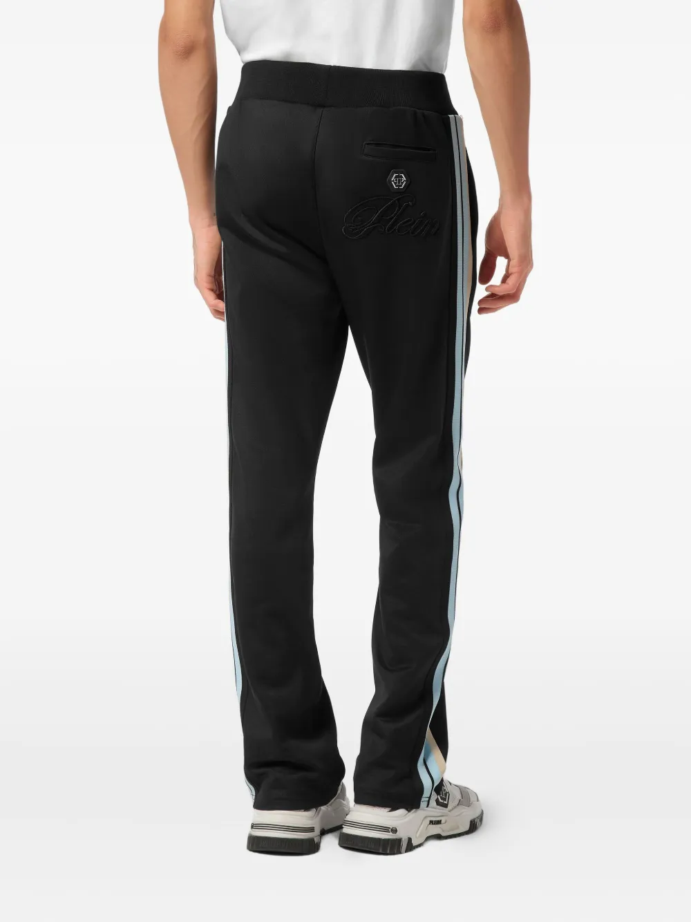 Philipp Plein Trainingsbroek met streep-detail Zwart