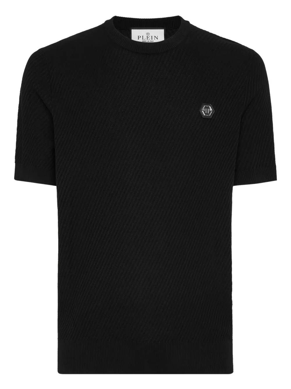 Philipp Plein T-shirt met logopatch Zwart