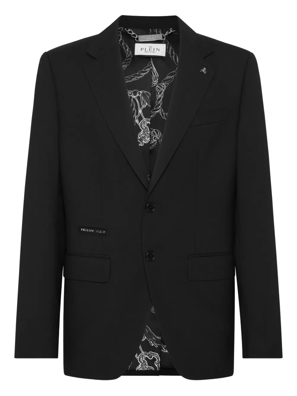 Philipp Plein Blazer met enkele rij knopen Zwart