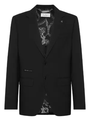 Philipp Plein Blazer Com Aplicação De Tachas | Preto | FARFETCH BR