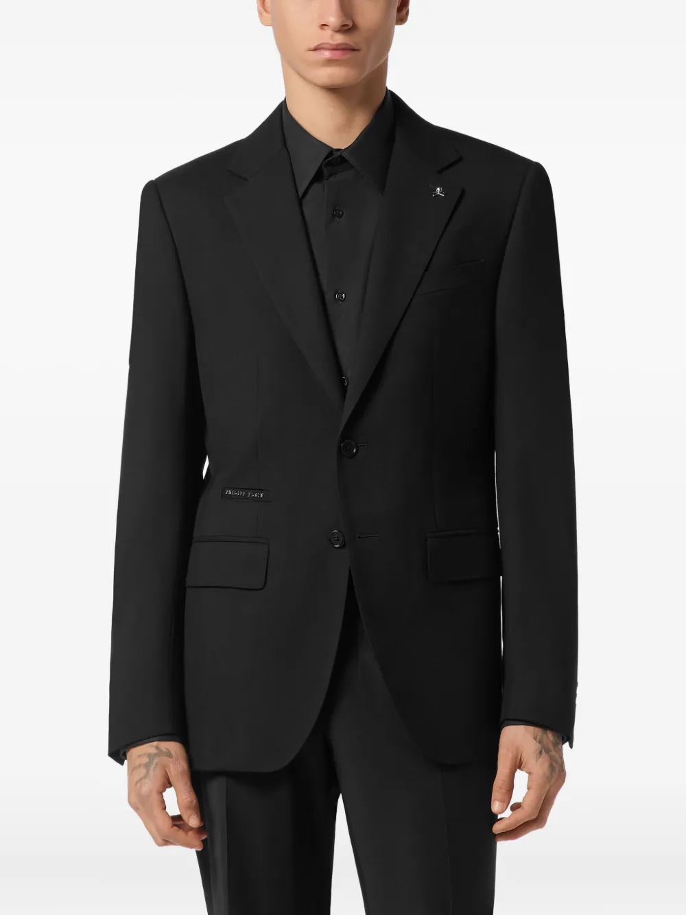 Philipp Plein Blazer met enkele rij knopen Zwart