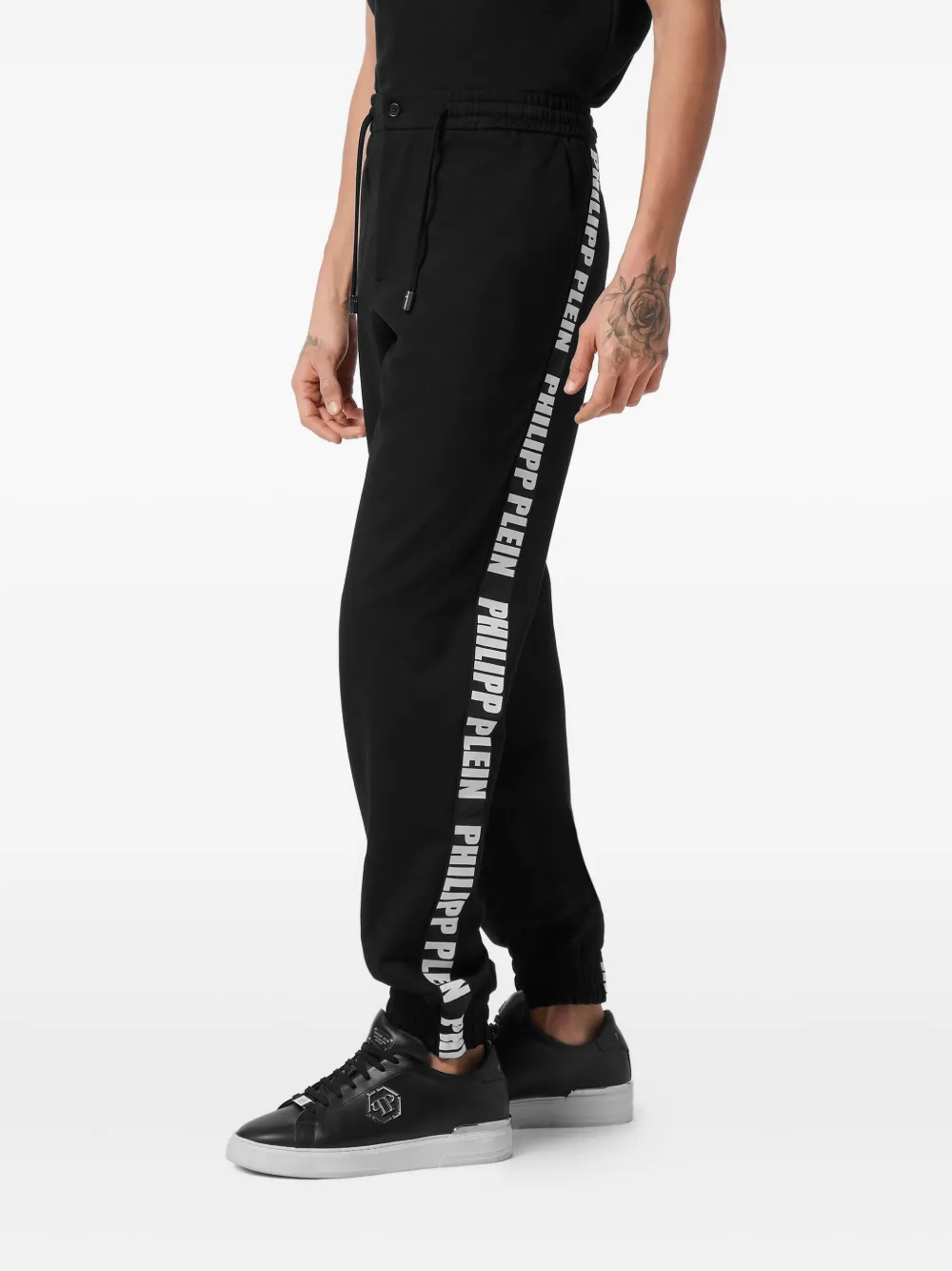 Philipp Plein Trainingsbroek met logoband - Zwart