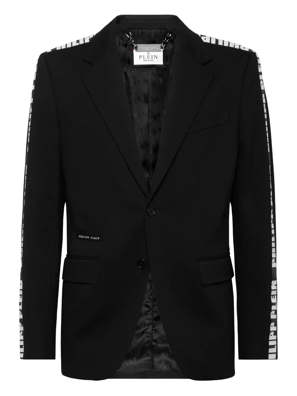 Philipp Plein Blazer met logoband Zwart