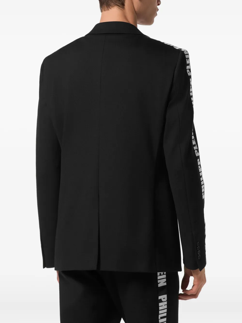 Philipp Plein Blazer met logoband Zwart