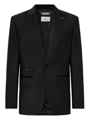 スーツ PHILIPP PLEIN Philipp Plein Blazer Com Cristais e Abotoamento | Preto | FARFETCH BR