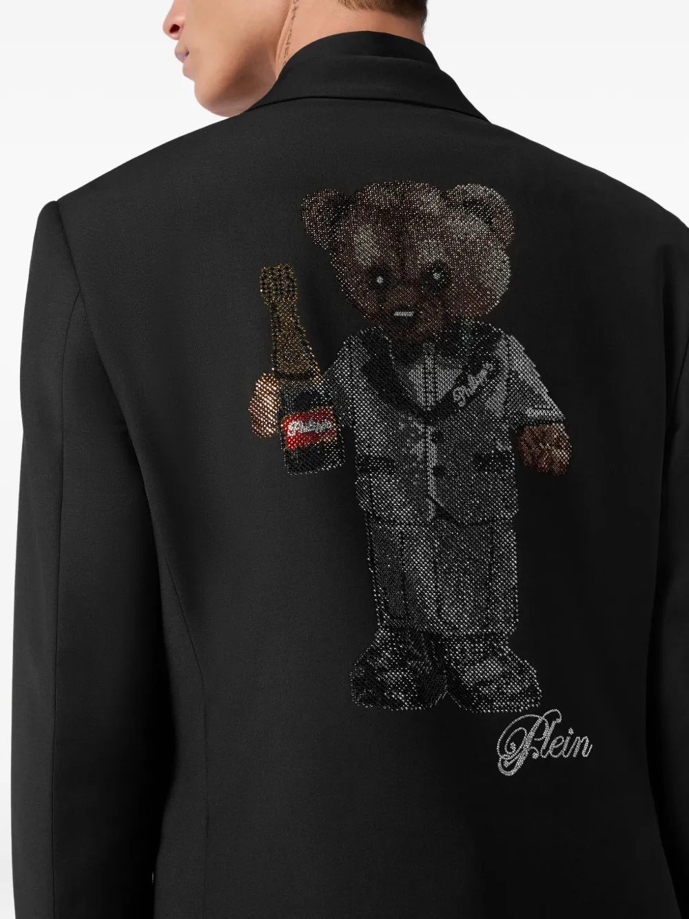 Philipp Plein Blazer met enkele rij knopen Zwart