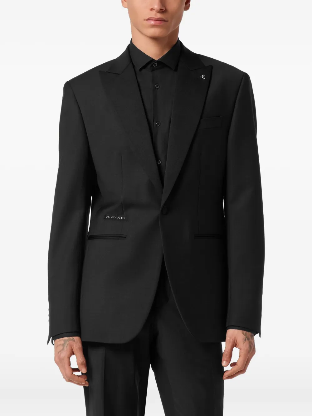 Philipp Plein Blazer met enkele rij knopen Zwart