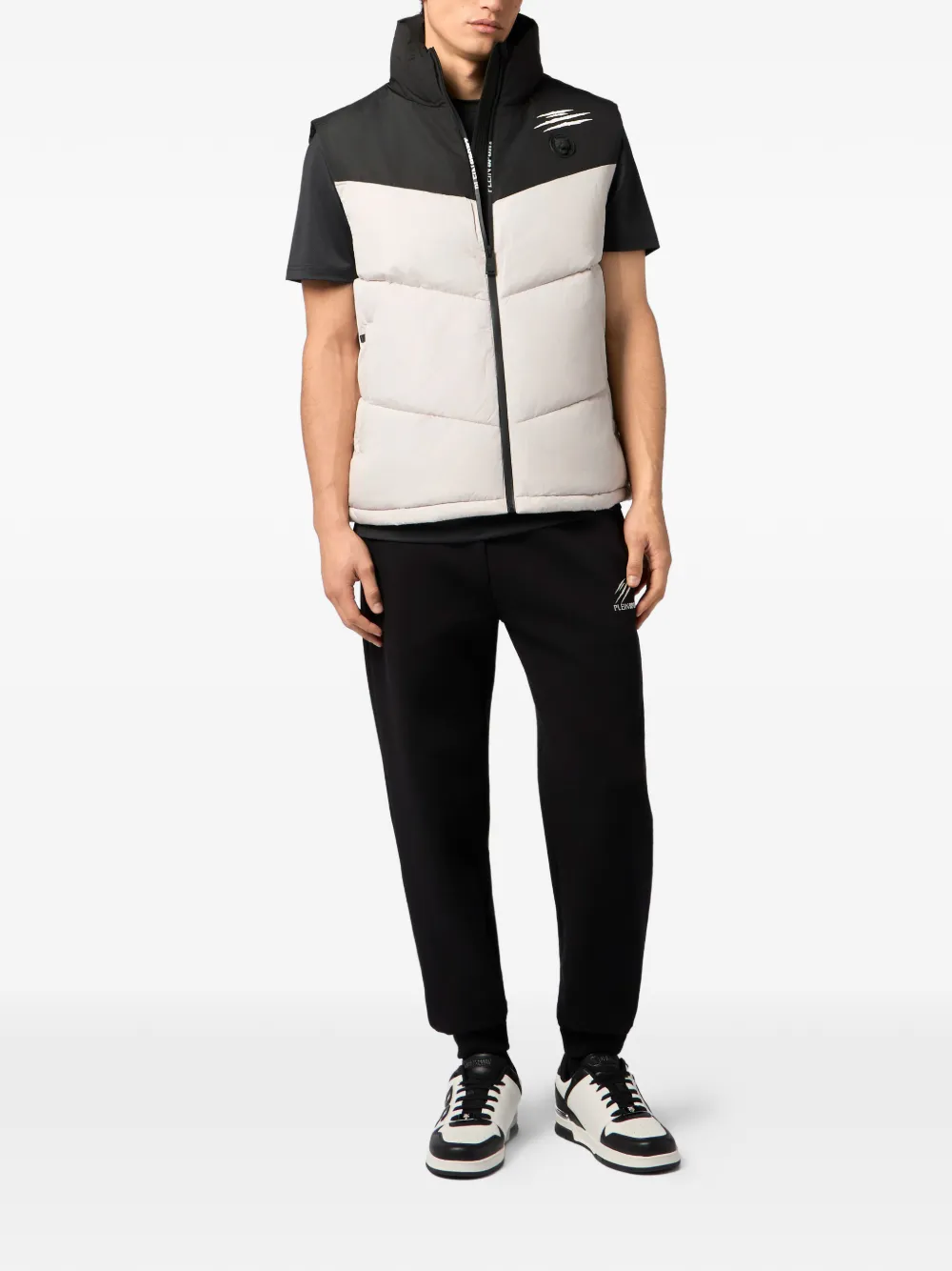 Plein Sport Bodywarmer met rits Beige